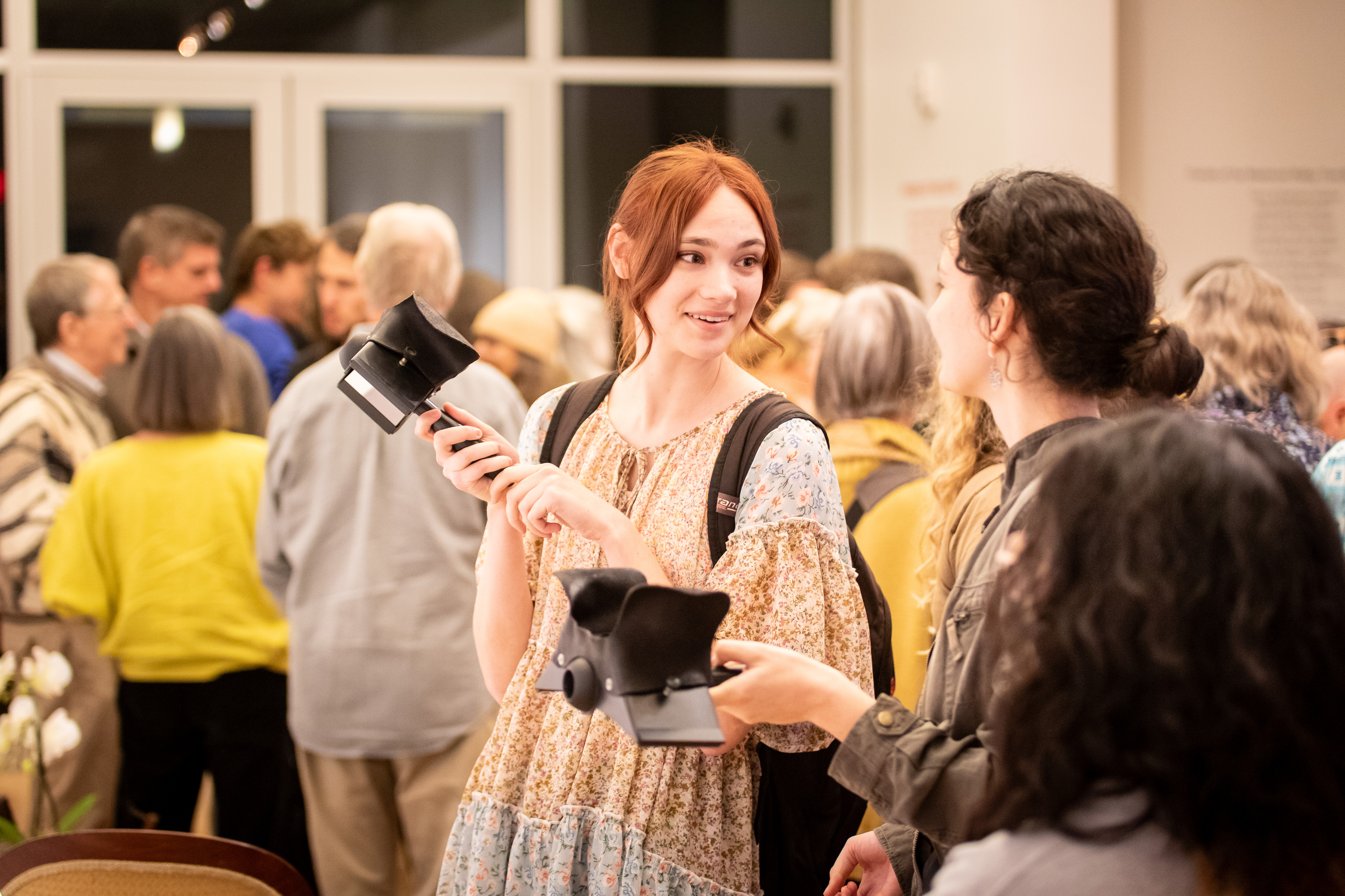 Students in the Museum enjoying opening