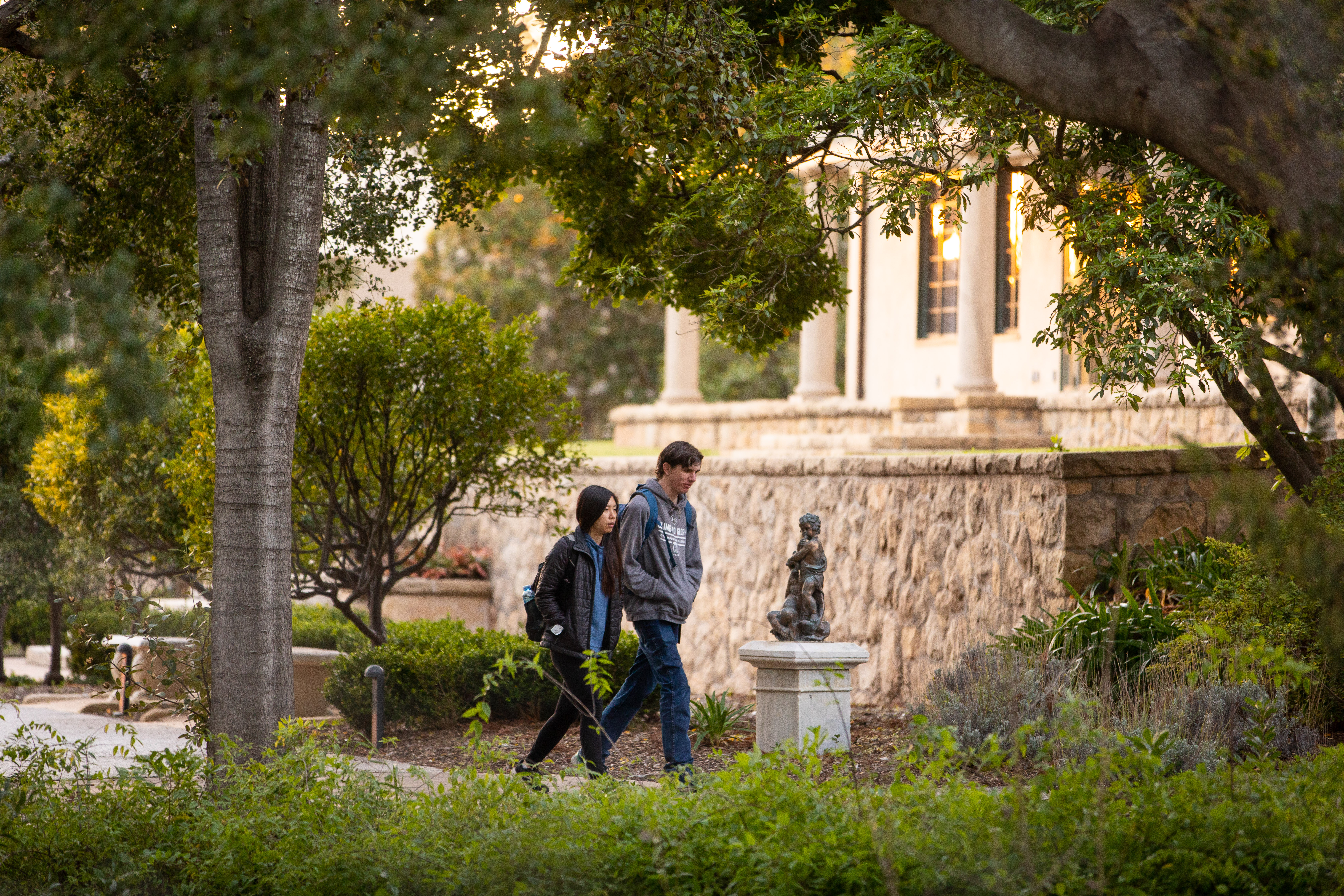 students walking past kerrwood hall