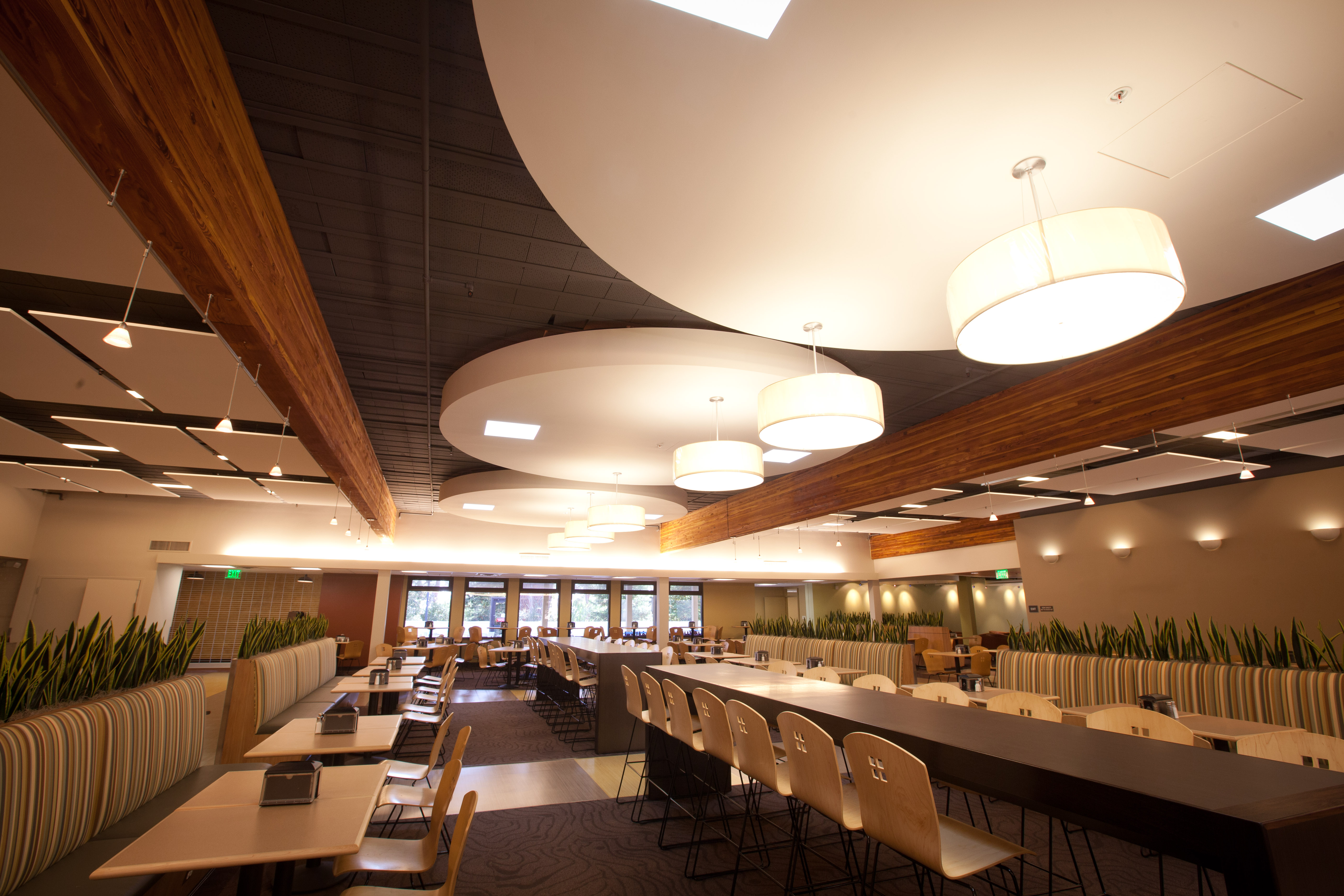 Tables at the dining commons (DC) at Westmont