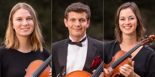 Soloists Junia Work, Logan Hodgson and Sierra Farrar