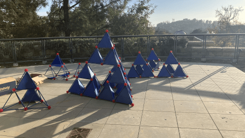 Group Construction of the Sierpinkski Pyramid in Progress!